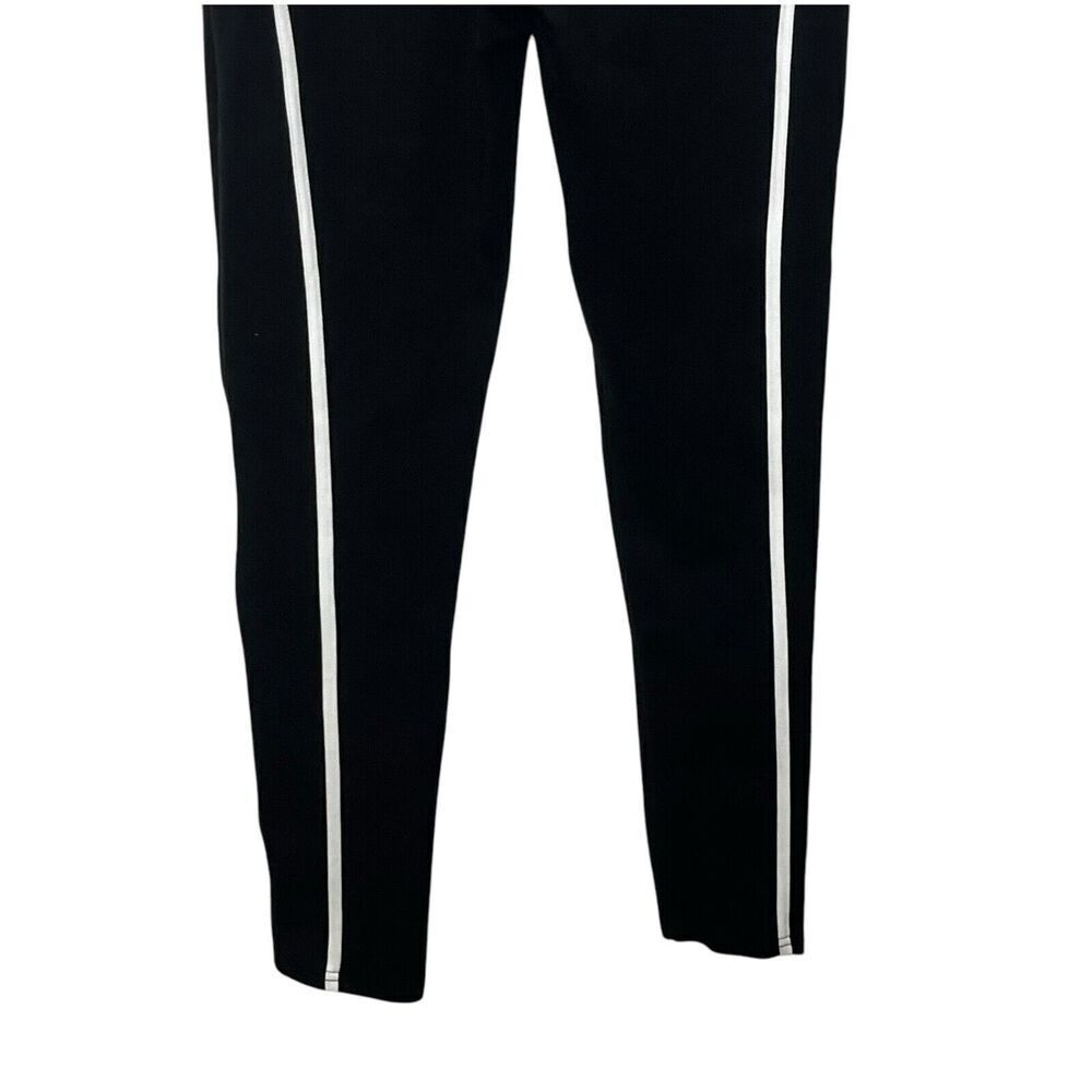Maniere De Voir Compression Leggings Women's Size 14 Black White Trim High Rise - Picture 7 of 12